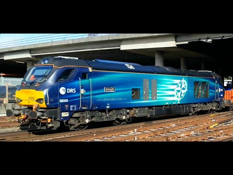 DRS Class 68 68002 & 68016 with Winfrith Nuclear Train - Bournemouth - 6Z62 & 6Z95 - 07/09/22