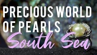 Golden Cultured South Sea Pearl and White Topaz Rhodium Over Sterling Silver Earrings Related Video Thumbnail