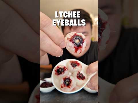 Lychee Eyeballs for Halloween 👁️ 🎃 👻