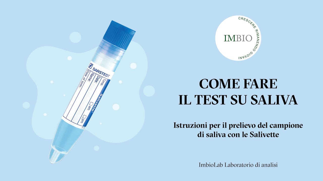 TEST SALIVARE: Istruzioni per effettuare il prelievo