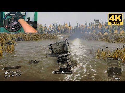 Exploring Watchtowers in Smithville Dam, Michigan, USA part 1 - SnowRunner | ThrustMaster T300RS GT