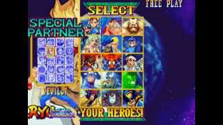 Como seleccionar a tu ayuda "marvel vs capcom"