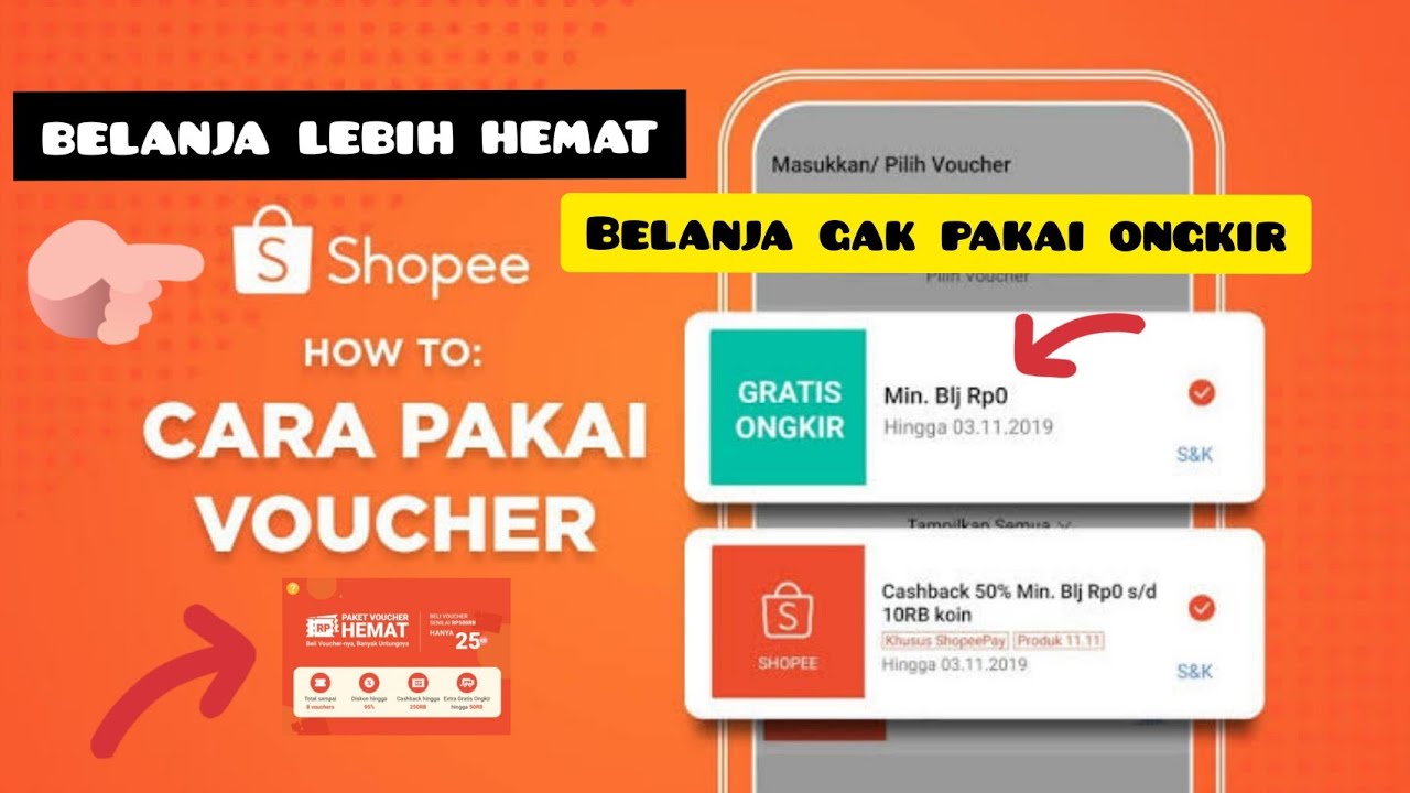 Cara Belanja di Shopee Menggunakan Voucher Gratis Ongkir dan Cashback