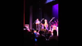 Zoe Lewis with Erin McKeown at an Indigo Girls show in Key West.