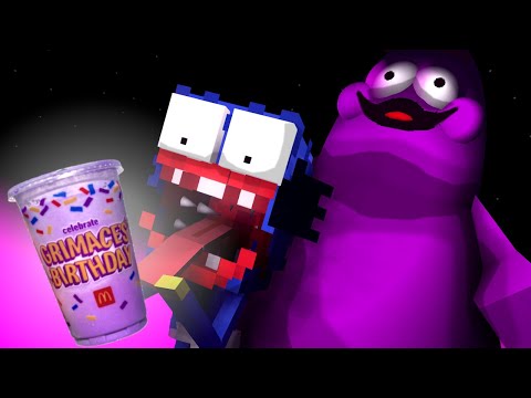 KRIK KRIK - Monster School : GRIMACE SHAKE TERROR BABY HUGGY - Minecraft Animation