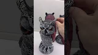 Maketa sovy na plašenie vtáctva s pohyblivou hlavou menšou s háčikom