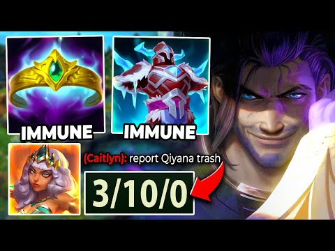 I made Qiyana go 0/10 with Full Tank Sylas (Immune to Damage)