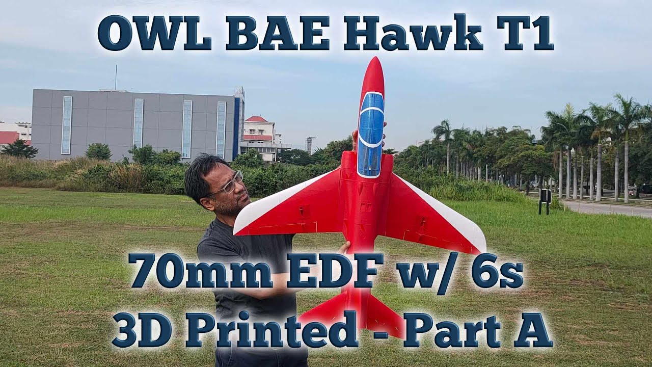 OWL BAE Hawk T1 - 70mm EDF * 6s Red Painted Part A *