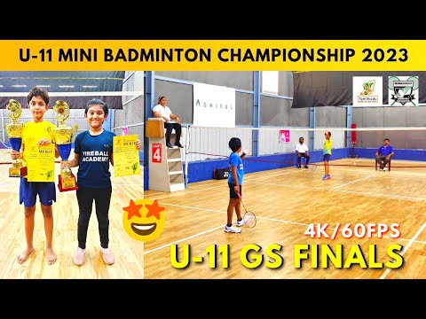 UNDER 11 GIRL'S SINGLES - FINALS 🏆 | TAMILNADU MINI BADMINTON CHAMPIONSHIP 2023 - CHENNAI💥