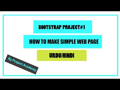 Bootstrap 4 simple web project