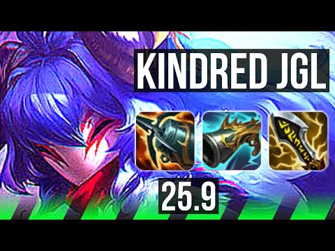 KINDRED vs VOLIBEAR (JGL) | 1100+ games | KR Master | 25.9