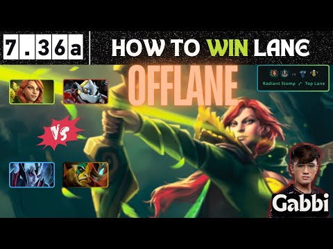 Master the Offlane : GABBI Windranger | Laning Gameplay | Dota 2 Pro Gameplay | 7.36