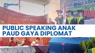 Warganet Takjub Lihat Public Speaking Anak PAUD Setia Kawan di Momen Kelulusan