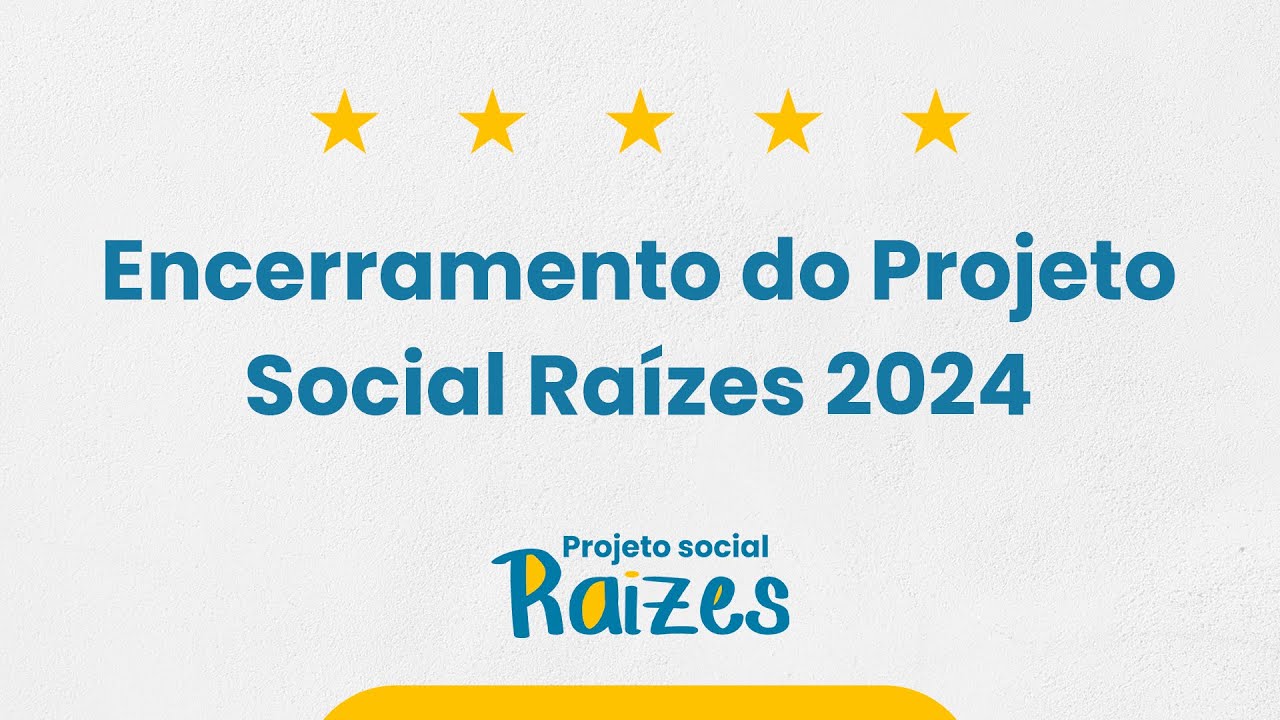 Culto de encerramento do ano letivo Projeto Social Raízes - TURMA DA TARDE || 20/11/2024