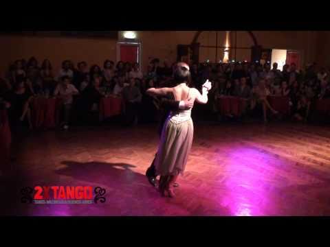  Cristina Sosa  and  Daniel Nacucchio  are  dancing  to  the  tango  "  Fueron Tres Años  "