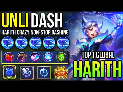 NON STOP CHRONO DASH! HARITH BEST BUILD 2020 | Top 1 Global Harith - Mobile Legends
