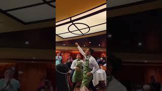 Cruises are boring, they say 🤣 Meanwhile in Msc Sinfonia restaurant with msc friend Marta Estrela 🫶