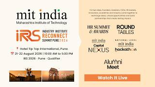 MIT INDIA | INDUSTRY INSTITUTE RECONNECT SUMMIT (IRS 2026) | DAY 1