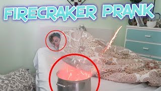 FIRECRACKER PRANK!!! *GOT MAD*