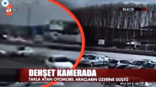 BİLECİK'TE KAZA ANI KAMERALARDA