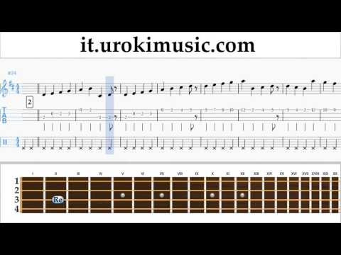 Corso di Ukulele Melodia Avicii - Wake Me Up Tablature Tab Parte#1 um-a276