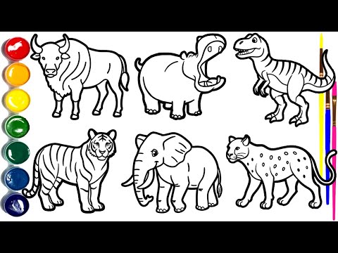 DRAW 6 WILD ANIMALS IN MINUTES! Children Draw Animals