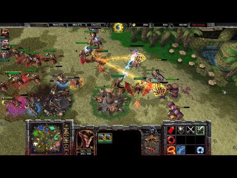 Warcraft 3 Reforged Beta Gameplay, Human 4v4, 1080p60, Max Settings