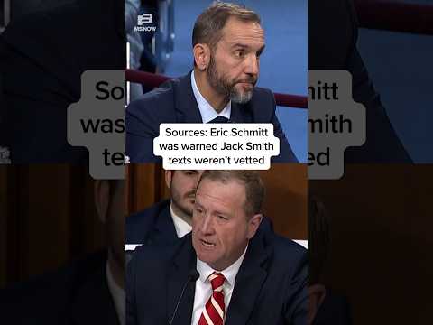 Sources: Eric Schmitt was warned Jack Smith texts weren't vetted