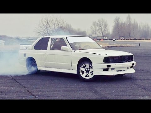 BMW E30 328i Drifting - Varga Tamás | Amateur Drift Training Day - 2017.02.18 Tököl Airport