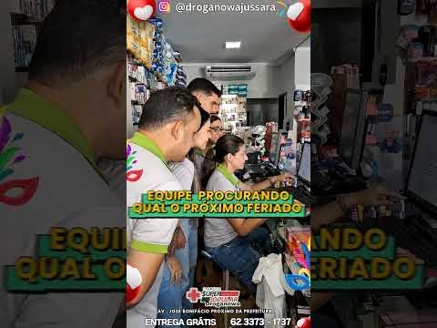 Equipe unida e focada da Droga Nowa Jussara Goiás