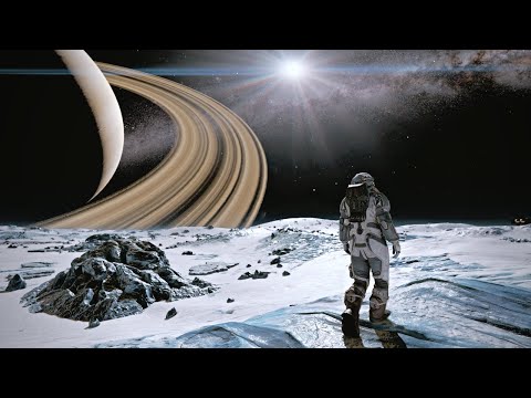 [4K] Starfield Ambience & Music | Walking on all of the Planets and Moons in the Solar System