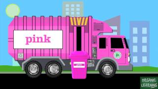 Garbage Trucks Teaching Colors - Learning Basic Colours Video for Kids