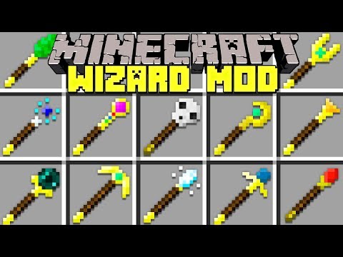Minecraft WIZARD MOD l BECOME A WIZARD, WANDS, SPELLS & MORE! l Modded Mini-Game