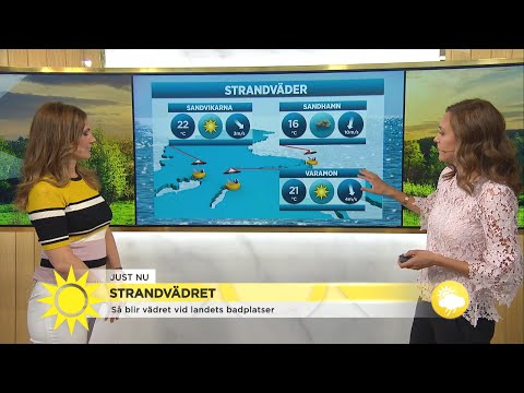 "På med bikinin!" Så blir badvädret i dag - Nyhetsmorgon (TV4)