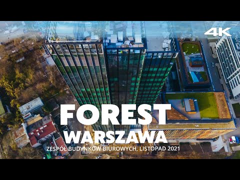 FOREST Warszawa z drona 4K, Zespół budynków biurowych wzdłuż ulicy Burakowskiej