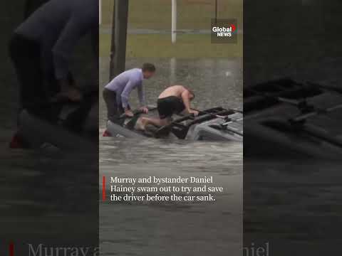 Seconds before drowning, Australian reporter and bystander save man's life