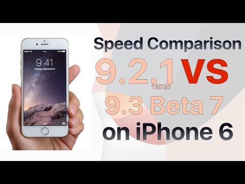 iPhone 6 iOS 9.2.1 vs iOS 9.3 Beta 7 / Public Beta 7 Build #13E5233a Speed Comparison