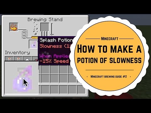 Minecraft brewing tutorial - How to make a potion of slowness - Minecraft brewing guide #2