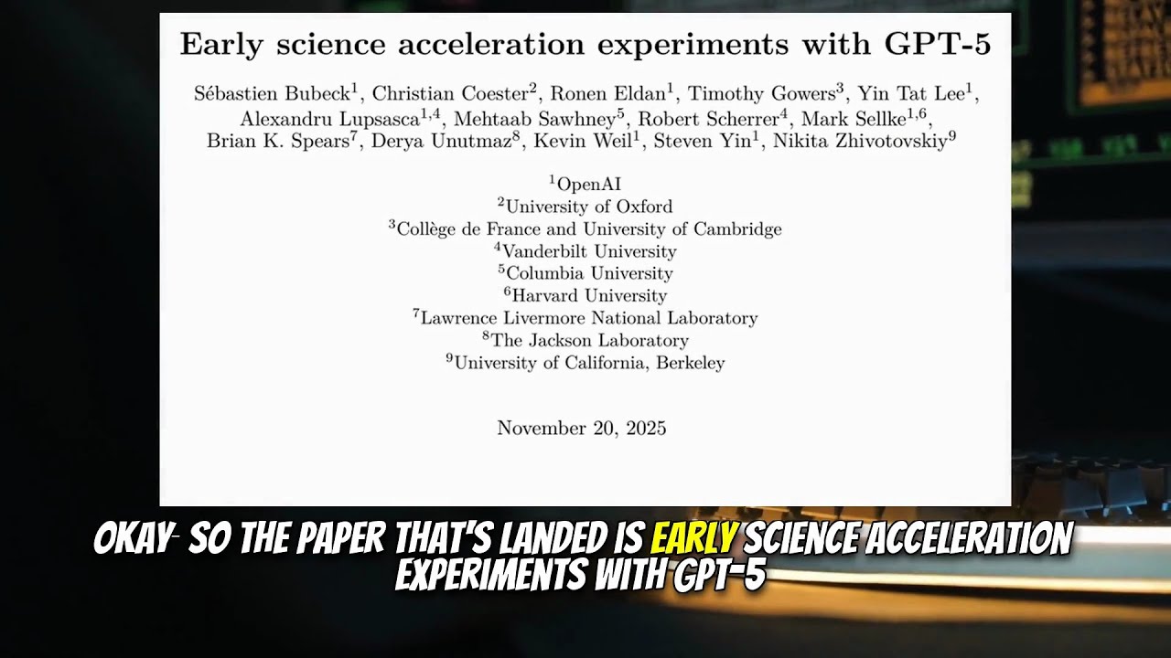 Early science acceleration experiments with GPT-5 (Nov 2025)