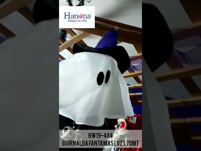 Vídeo relacionado con ALINILA Fantasmas Colgantes de Halloween Decoración: Fantasma Blanco de 1,2 m con Luz LED Azul - Manga de Viento Brillante para Decoración de Halloween para Jardín Aire Libre
