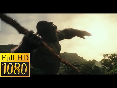 Godzilla vs kong - Kong throws a spear made of tree...