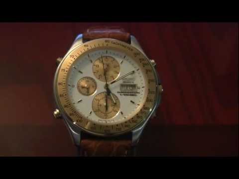 SEIKO 7T59-7A10 World's First 1/100sec Chronograph Watch
