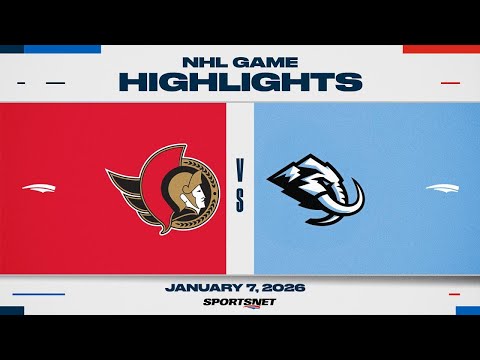 NHL Highlights | Senators vs. Mammoth - January 7, 2026