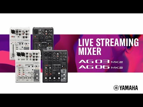 AG03MK2 3-Channel Live Streaming Loopback Audio USB Mixer High-Resolution 2-Track Audio (Black)