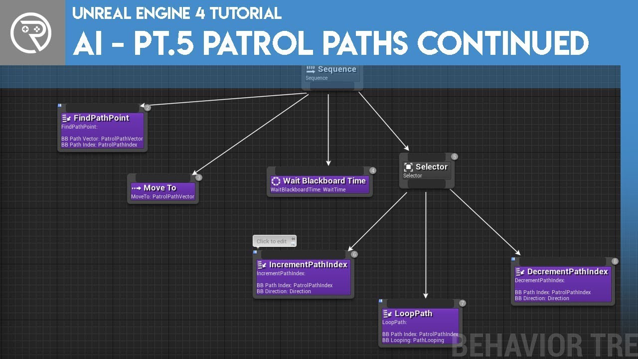 Unreal Engine 4 Tutorial - AI - Part 5 Patrolling NPC Continued