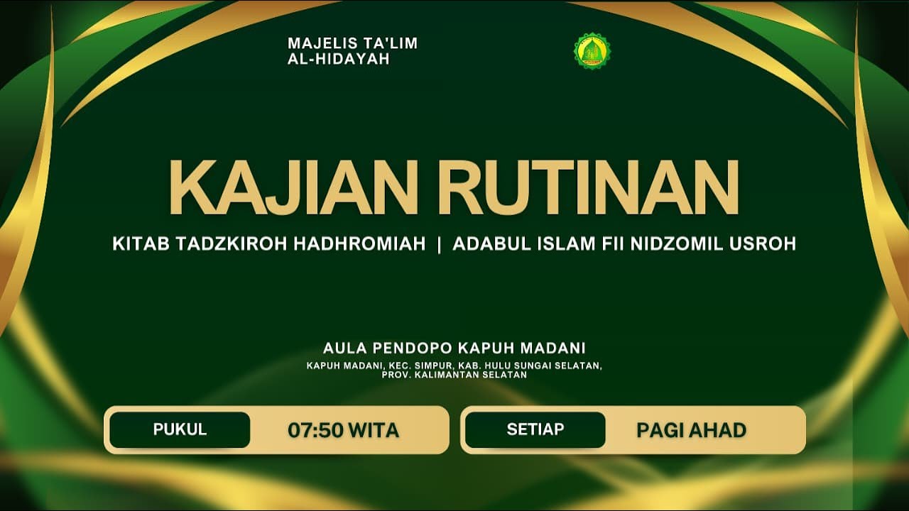 TALKSHOW BAPARA ( Bapandiran Perkara Agama ) | MESJID NURUL HIDAYAH, ISLAMIC CENTER - KANDANGAN .