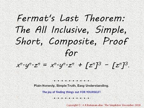 Fermat's Last Theorem; The All Inclusive Simple, Short Composite Proof