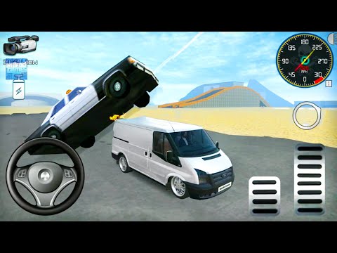 Cargo Ford Transit Van Driving In Police Escape Simulation Game - Android Gameplay