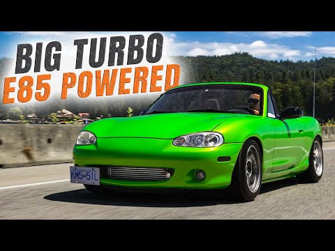 This 470WHP Turbo Miata Was a Terrifying Idea | Big Turbo Sleeper on E85!