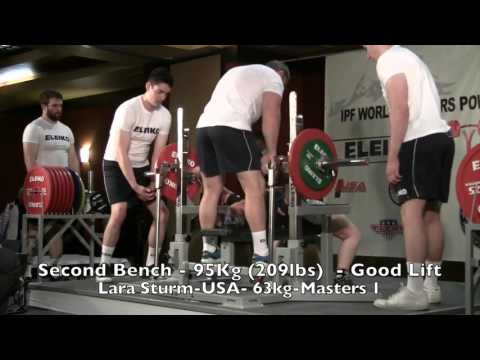 Masters M1 Women Flight 1 Benches at the 2015 IPF Masters World Championships